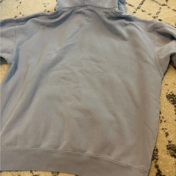 Brandy Melville Blue and White Pullover Hoodie - Picture 3 of 4